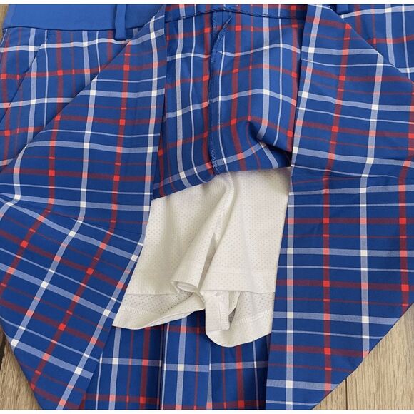 Tory Burch Golf Skort in Red, Blue, White Plaid, Size XL, MSRP $130 - Picture 8 of 10